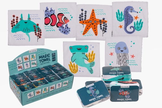 Magic cotton towel sea animal (48)